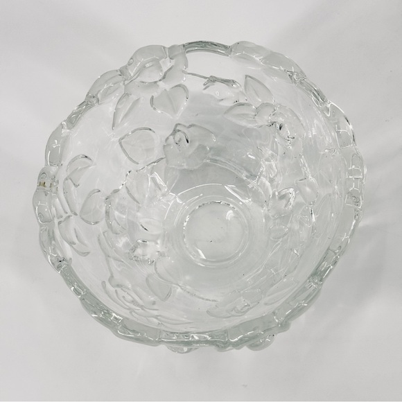 Vintage Mikasa Bella Rose 3D Crystal Bowl - Picture 4 of 9
